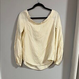 Anthropologie Maeve Yellow Striped Blouse